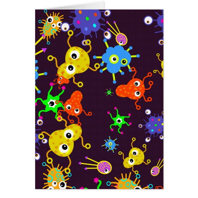 Bacteria Tapet Hälsningskort (Framsidan)