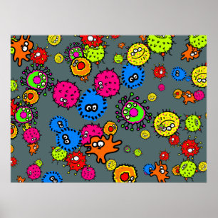 Bacteria Tapet Poster
