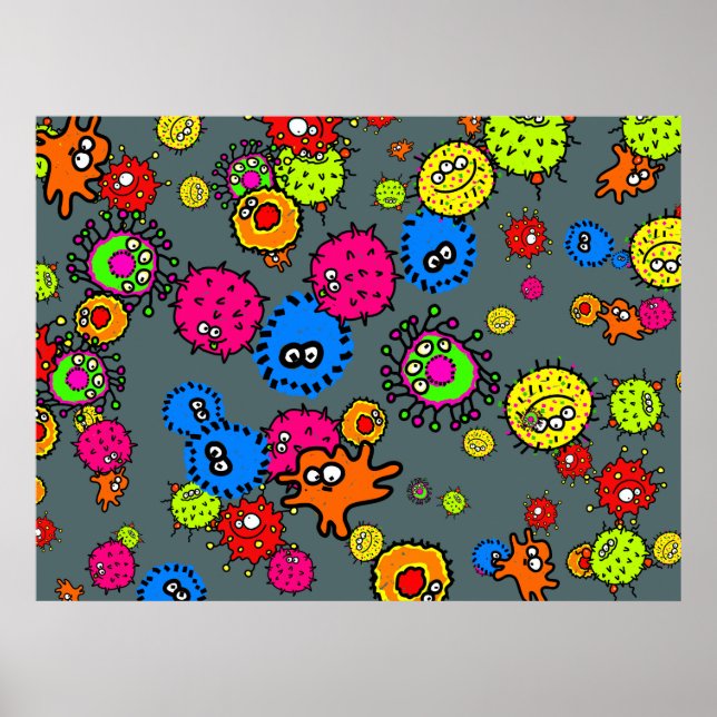 Bacteria Tapet Poster (Framsidan)