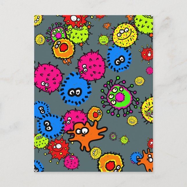 Bacteria Tapet Vykort (Framsida)