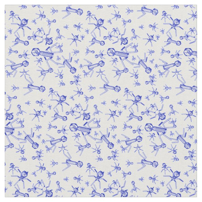 Bacteriophage - porslin tyg (Närbild)