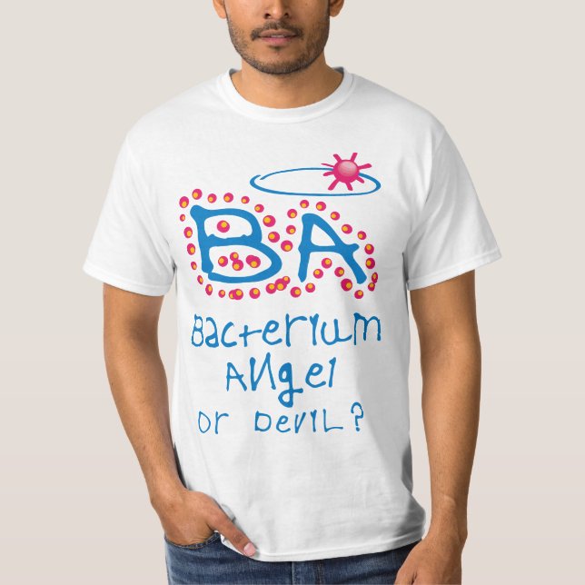 Bacterium Angel eller djävulen T Shirt (Framsida)