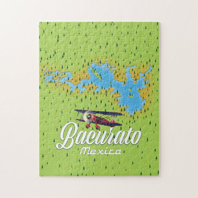 Bacurato mexico Sjö karta Pussel (Vertikal)
