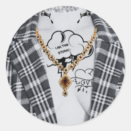 Bad and Boojee gotiska halloween-segel Runt Klistermärke