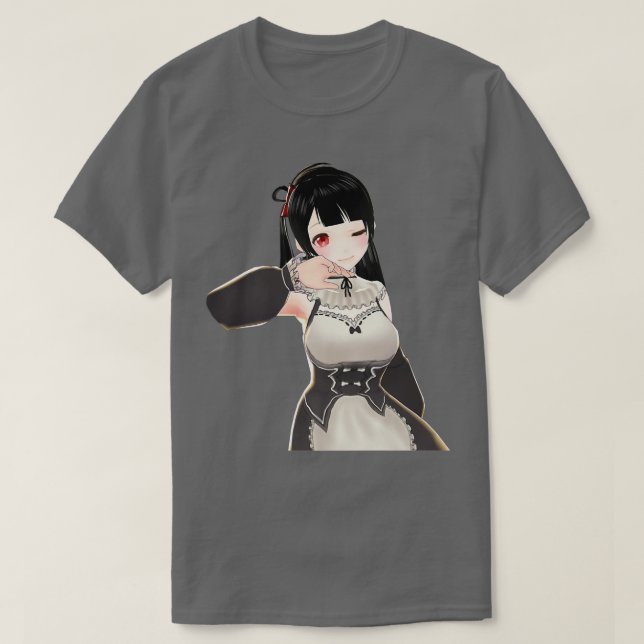 Bad Anime Girl Japansk Otaku Kawaii Clothes Anim T Shirt (Design framsida)