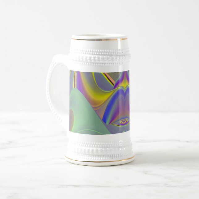 Bad Ansikte , Abstrakt 3D Rainbow Art Sejdel (Framsida vänster)