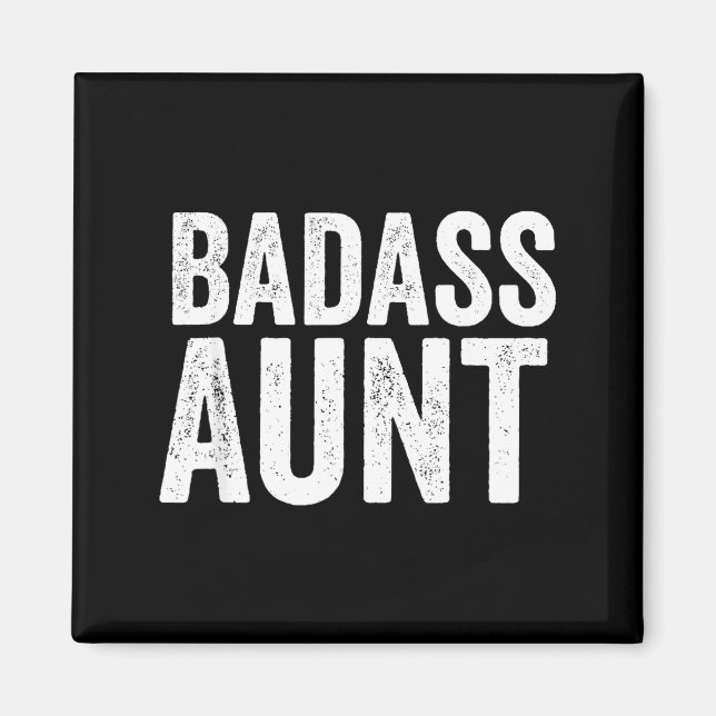 Bad Aunt Gift Funny New Aunt Idea New Niece Nephew Magnet (Framsidan)