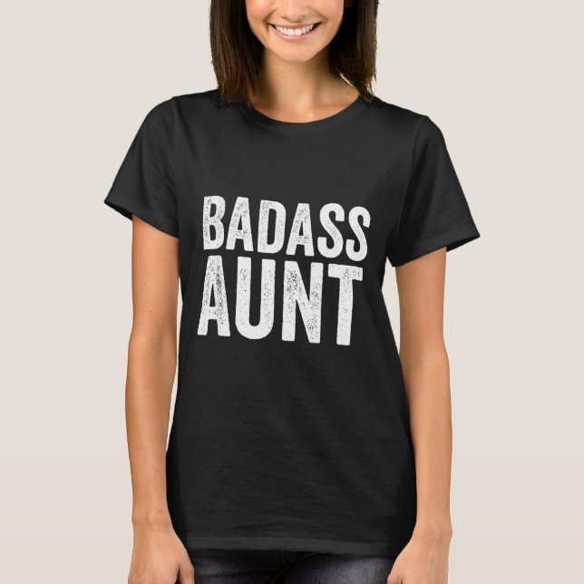 Bad Aunt Gift Funny New Aunt Idea New Niece Nephew T Shirt (Framsida)