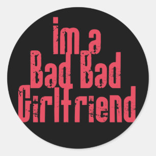 Bad Bad Girlkompis Stickers Runt Klistermärke