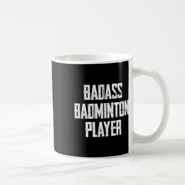 Bad Badminton Player Bold Typography Påstående Kaffemugg (Höger)
