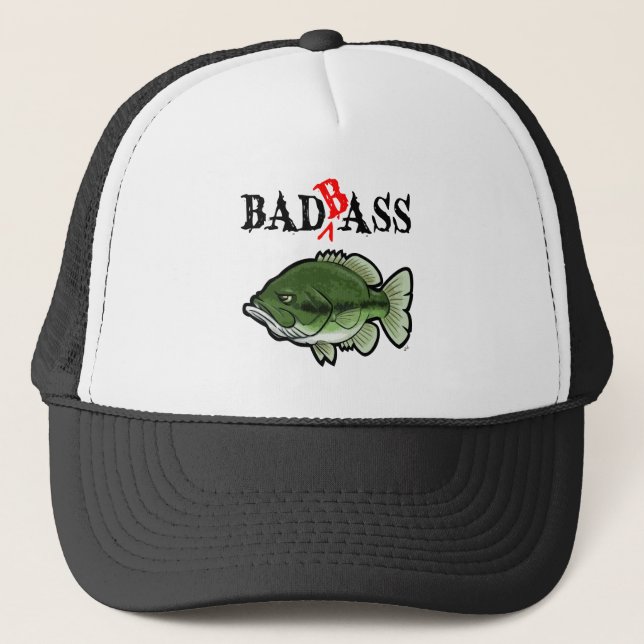 Bad Bass Truckers Hat Truckerkeps (Framsida)