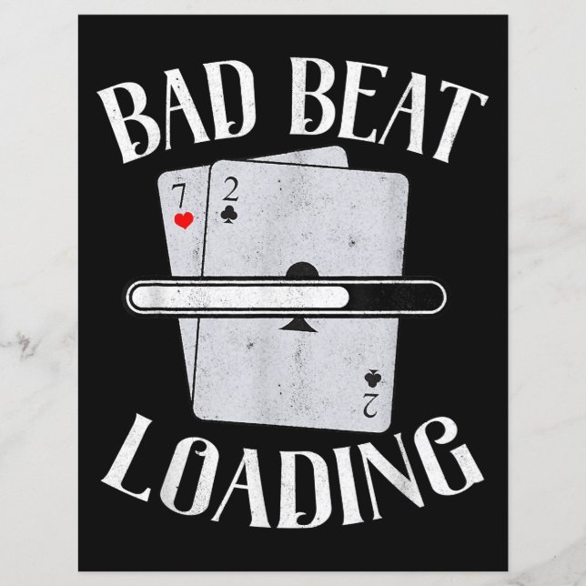 Bad Beat Loading Texas Holdem Casino Funny Poker (Framsida)