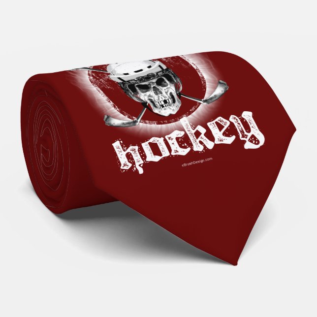 Bad Bonez Hockey tie (mörk) Slips (Rullad)