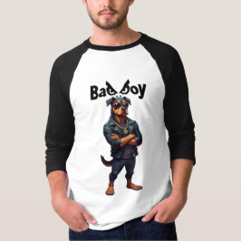 "Bad Boy Vibes Raglan T-Shirt - djärv och fruktlös