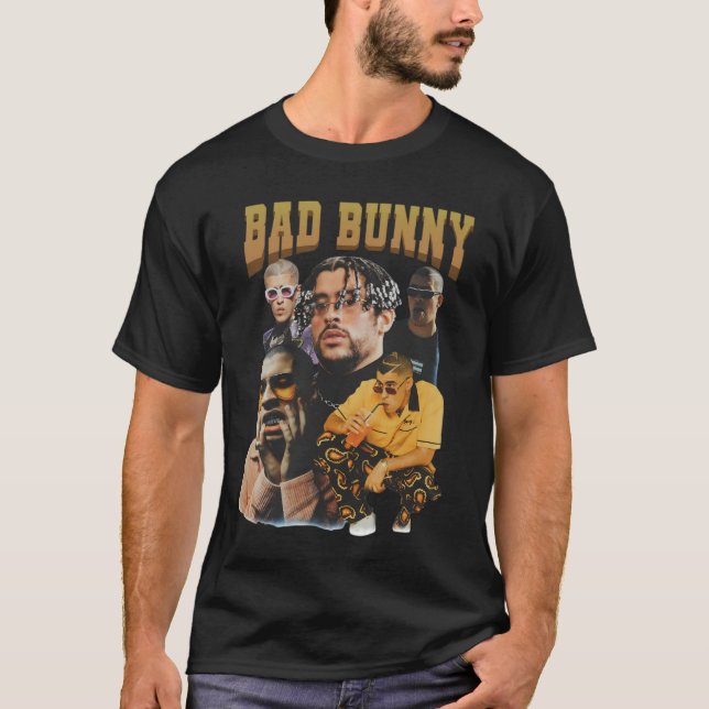 Bad Bunny Puerto Rico Boricua Streetwear T Shirt (Framsida)