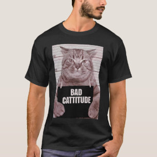 Bad Cattiat Cat Mugshot T Shirt