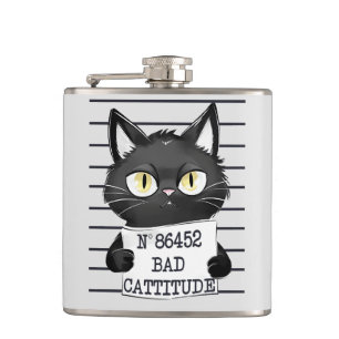 Bad Cattityd - Black Cat Mugshot Fickplunta