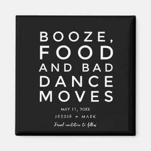 Bad Dance Moves Funny Bröllop spara datum Magnet