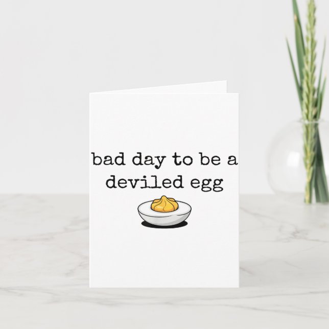 Bad Day To Be A Deviled Egg Funny Thanksgiving Dev Kort (Framsida)