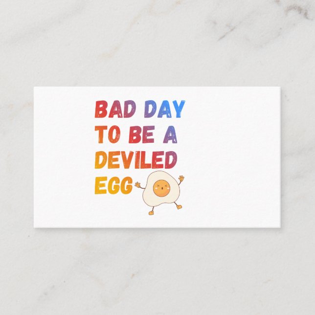Bad Day to Be a Deviled Egg Visitkort (Framsida)