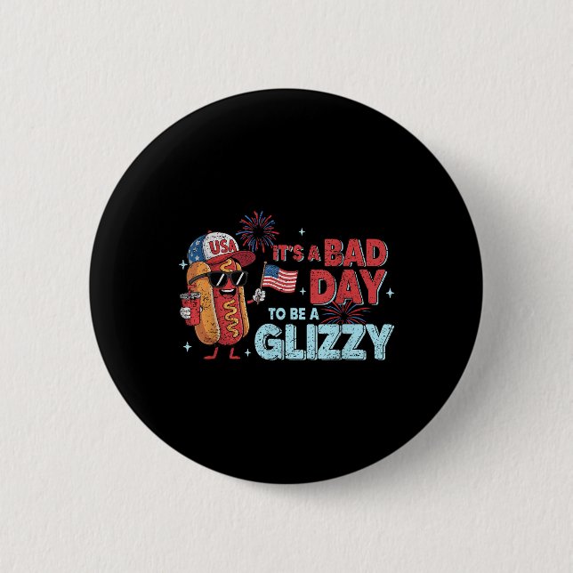 Bad Days Hotdog Wiener Glizzy Fireworks 4:e juli P Knapp (Framsida)