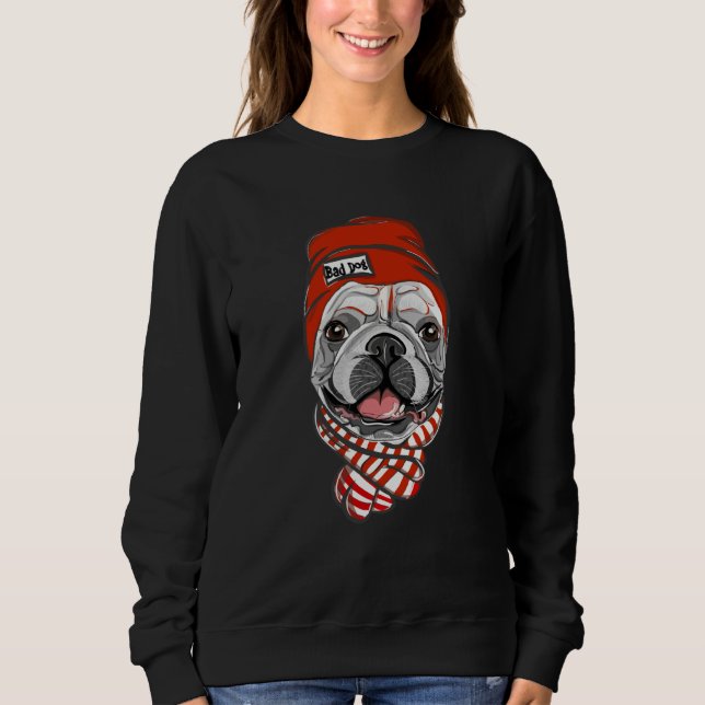 Bad Dog French bulldog T Shirt (Framsida)