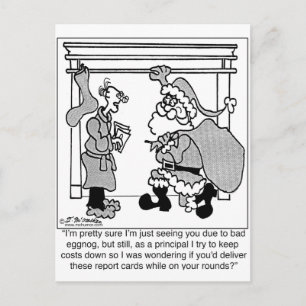 Bad Egg Nog Leads to Santa Sighting Helg Vykort