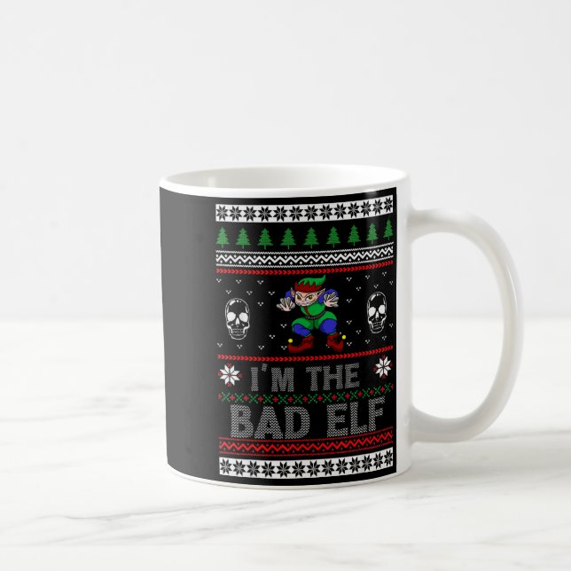 Bad Elf Ugly Christmas For Elves Lover  Kaffemugg (Höger)