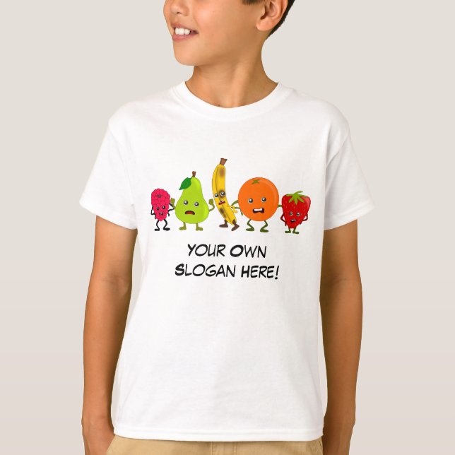 Bad Fruit Gang med Anpassade Slogan Tee (Framsida)