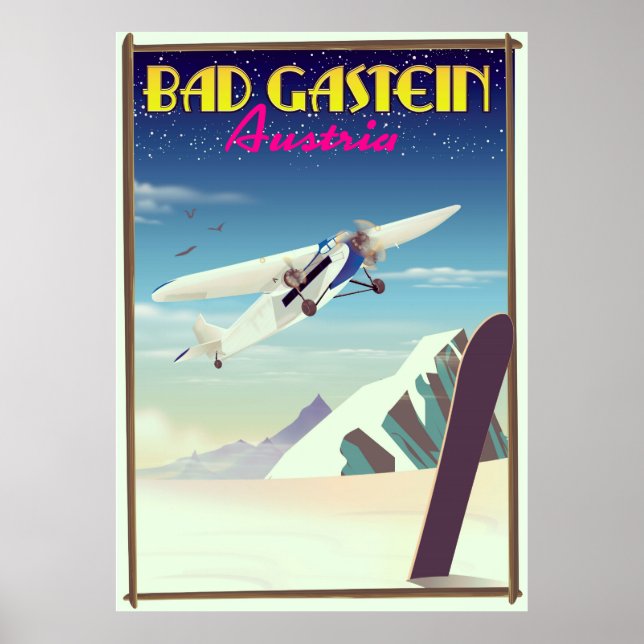 Bad Gastein Austria Snowboarding poster (Framsidan)