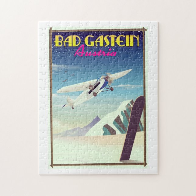 Bad Gastein Österrike Snowboardaffisch Pussel (Vertikal)