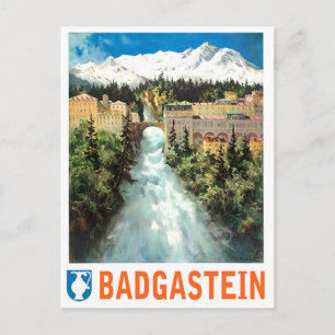 Bad Gastein vattenfall, Österrike Vykort