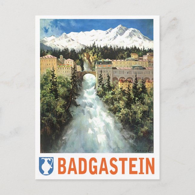 Bad Gastein vattenfall, Österrike Vykort (Framsida)