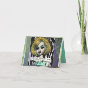 BAD GIRL ART NOTECARD - VAD OM MIN FAVORITE? KORT