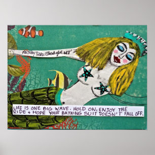 BAD GIRL ART-SJÖJUNGFRUN POSTER. POSTER