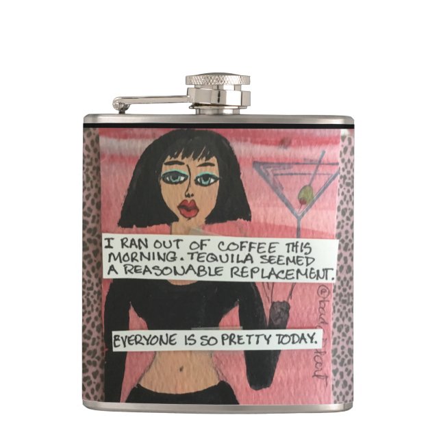 BAD GIRL FLASK-Tequila Fickplunta (Framsidan)