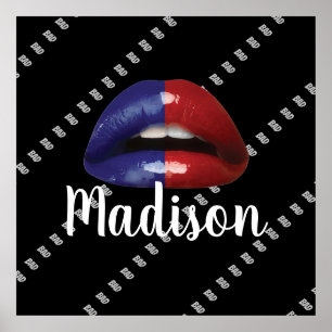 Bad Girl Makeup Lipstick Beauty Anpassningsbar Per Poster