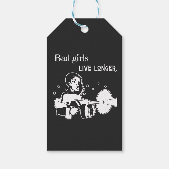 Bad girls live longer. presentetikett (Framsidan)