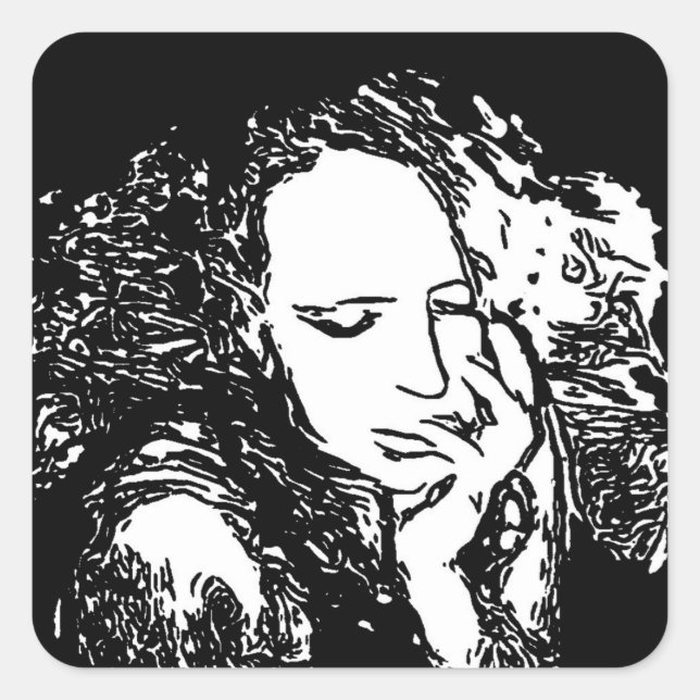 Bad Habit Fyrkantigt Klistermärke (Framsida)