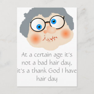 Bad Hair Day Granny Vykort