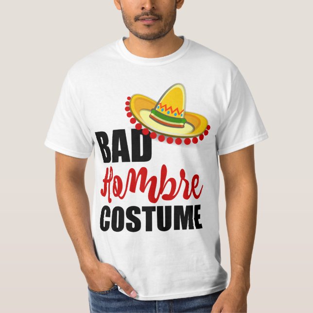 Bad Hombre Costume Colorful Sombrero Tee (Framsida)