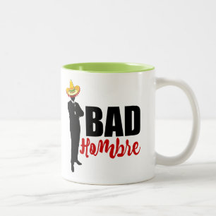 Bad Hombre Silhouette och Sombrero Två-Tonad Mugg