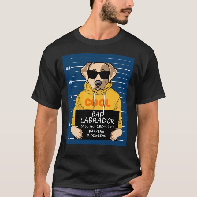 Bad Hund Labrador Retriever T Shirt (Framsida)