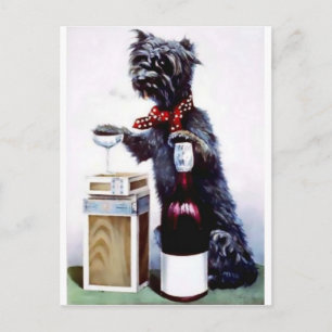 Bad Hund Vintage affisch Vykort