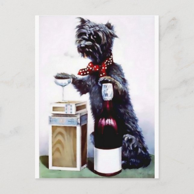 Bad Hund Vintage affisch Vykort (Framsida)