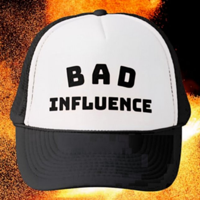 BAD Influence Black Typography-Truckerkeps Keps (Skapare uppladdad)