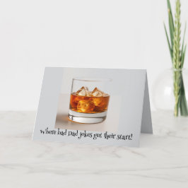 "Bad Jokes Served Neat" Fars dag Tack Kort