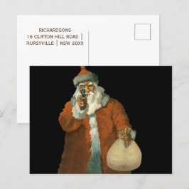 Bad Jultomten Helg Vykort