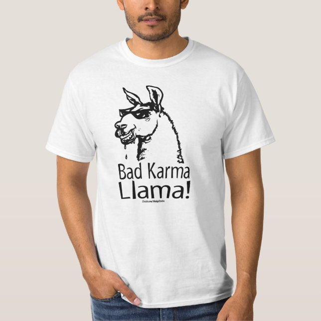 bad_karma_llama_zazzle t shirt (Framsida)