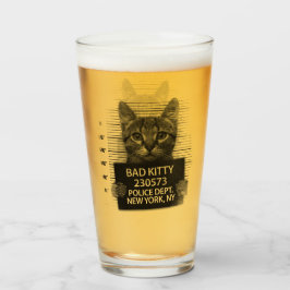 Bad Kattunge polis Arrest Photo Funny Beer Glaskopp